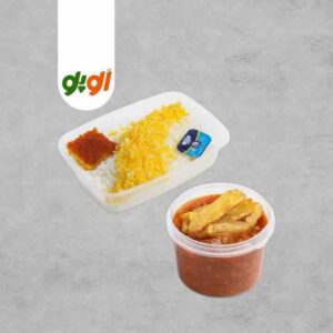 چلو قیمه سیب زمینی