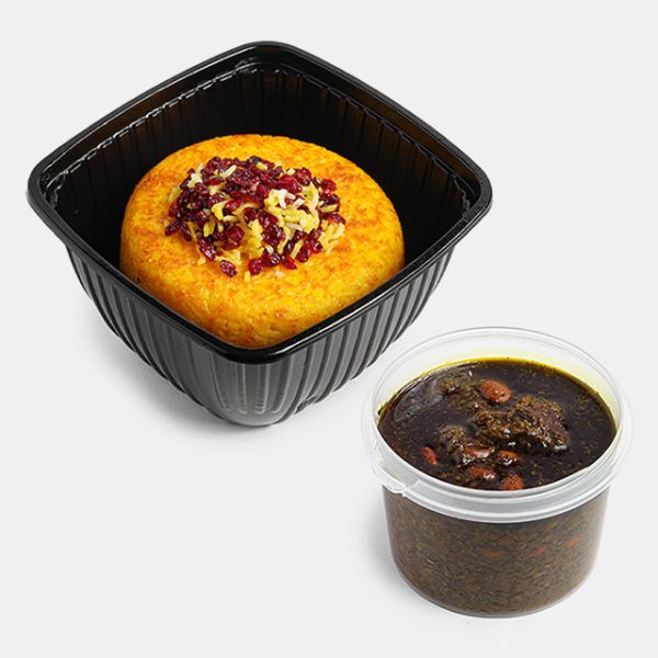 ته چین ته دیگی با قورمه